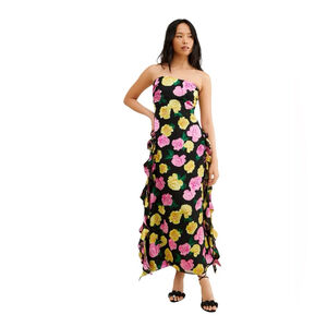 FOR LOVE & LEMONS Madison Maxi Dress in Black in Sz XL